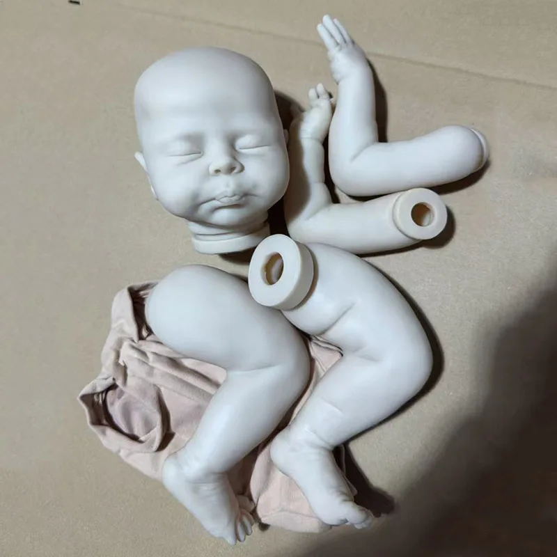 19inch Reborn Doll Kit Christopher Unfinished Unpainted Unassembled DIY Doll Parts with Cloth Body for Artists Collectible Doll