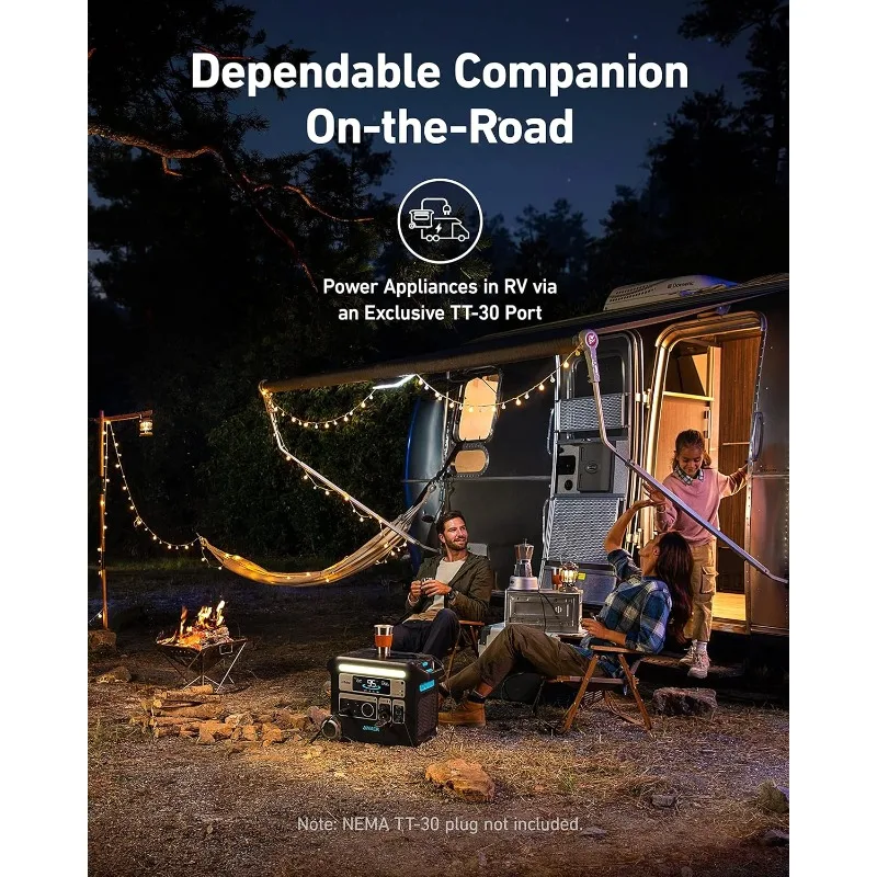 مولد الطاقة الشمسية 2400 واط، محطة طاقة LiFePO4، لرحلات RV الخارجية والطوارئ