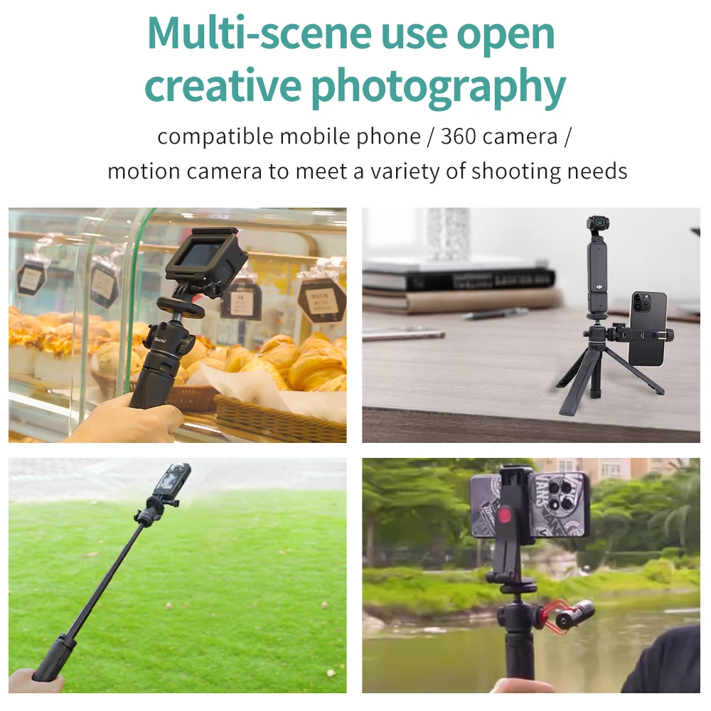 XILETU-حامل ثلاثي محمولة للتصوير الفوتوغرافي ، الإفراج السريع ، لايف فلوغ ، عصا سيلفي ، توسيع الأحذية الباردة ، حامل هاتف محمول سطح المكتب