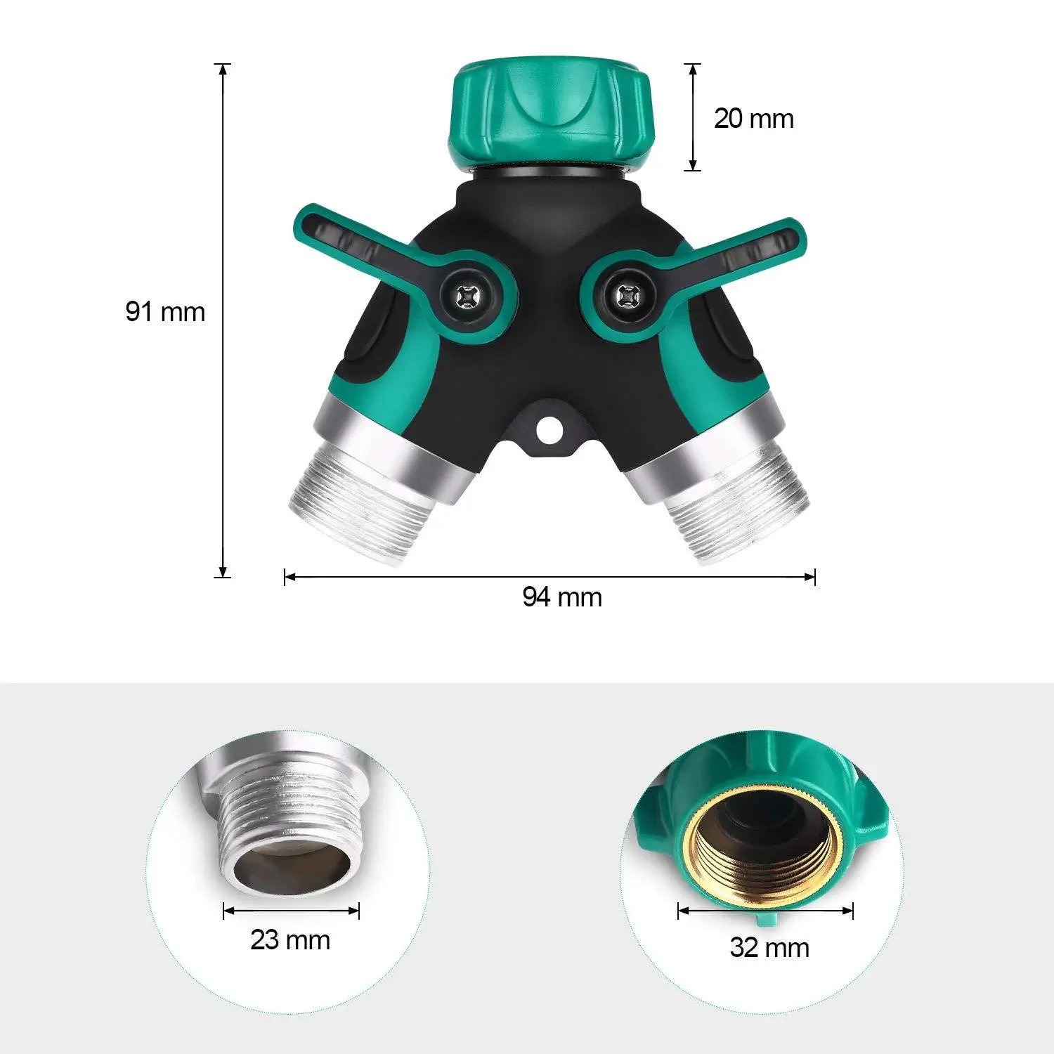 2 طريقة Y شكل موصل الخرطوم حديقة الفاصل صنبور قبضة بلاستيكية مريحة #4