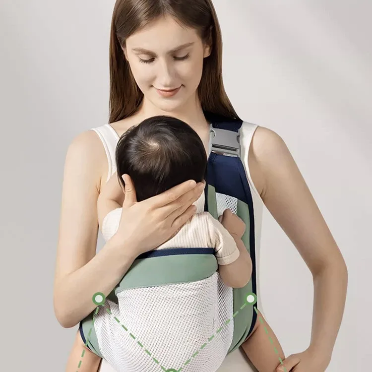 New Ergonomic Front Carry Baby Carrier with Hip Seat Lightweight Infant Sling for Newborn to Toddler 0-24M, All-Season Backpacks