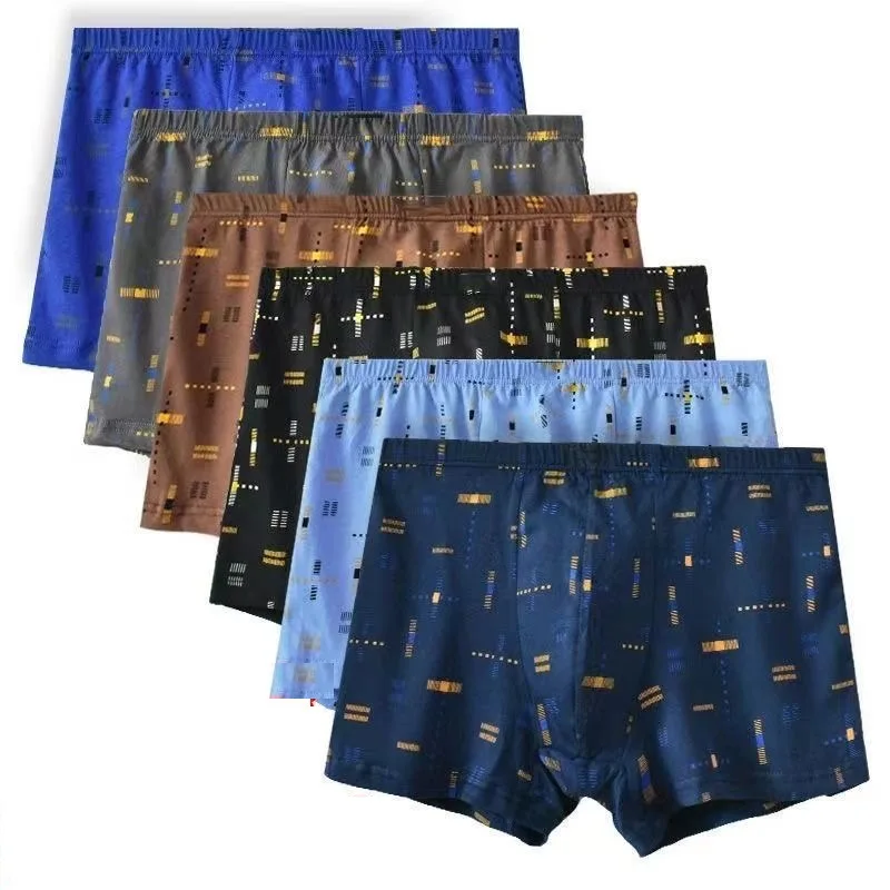 

Men's Underwear Men's Cotton Antibacterial Boxers Breathable Printed Summer Thin Plus Size Short Shorts Cotton Boxers