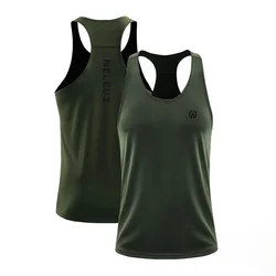 Mens Vest Gym Sports Training Tank Top Marathon Running Fitness Quick Dry Breathable Light Slim Fit Racerback Top Summer 2024