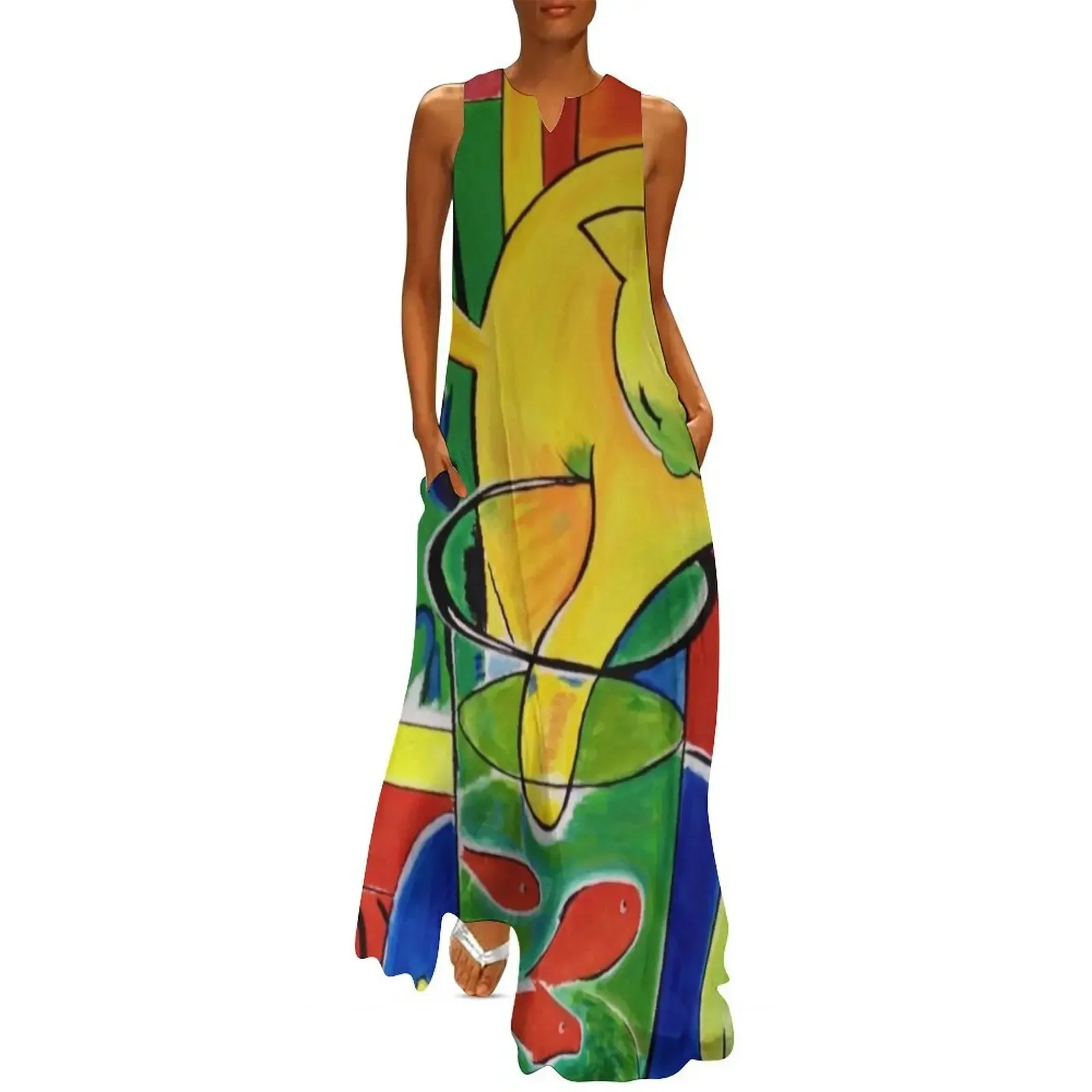 

Cat Playing Fish Long Dress Clothing prom dress wedding guest dress 2025