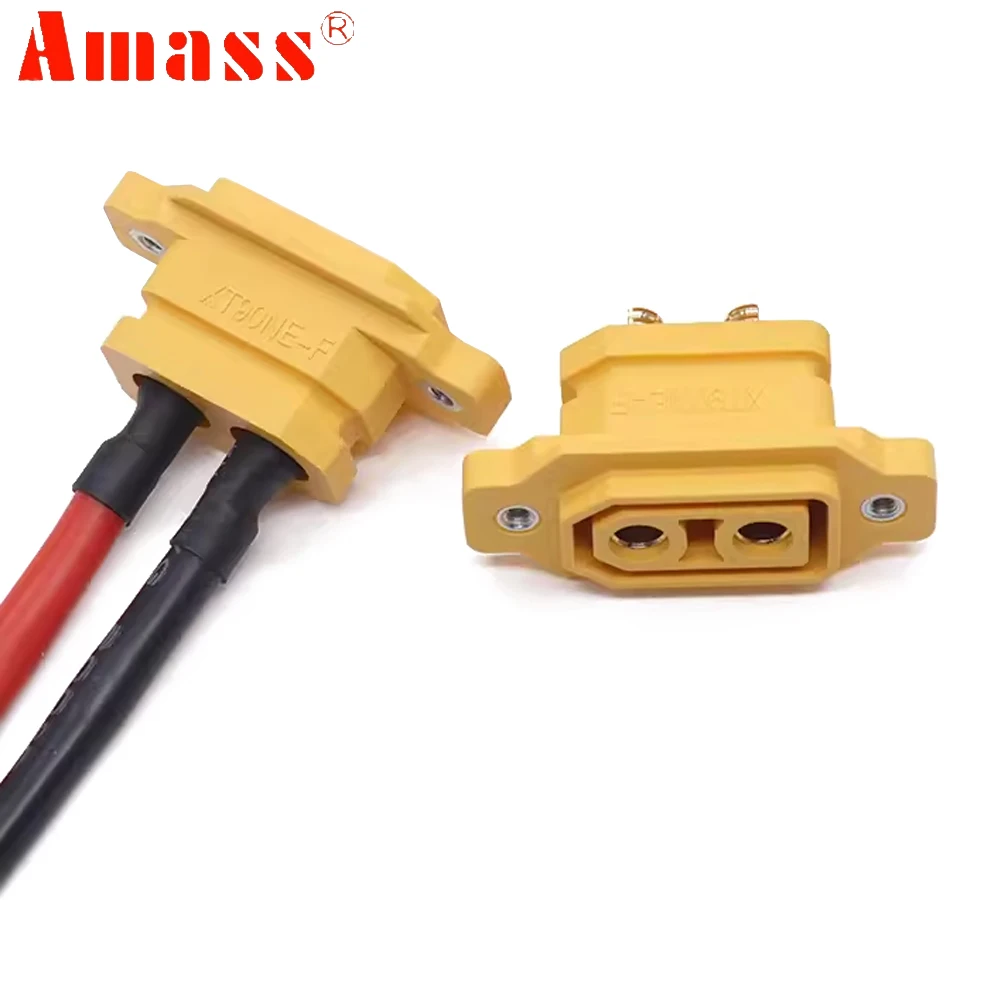 5pcs AMASS XT90 XT90NE-F XT90NE DC500V 30A Female Plug Battery Connector M2.5 Screwnut For RC Aircraft Car Airplane Boat Parts