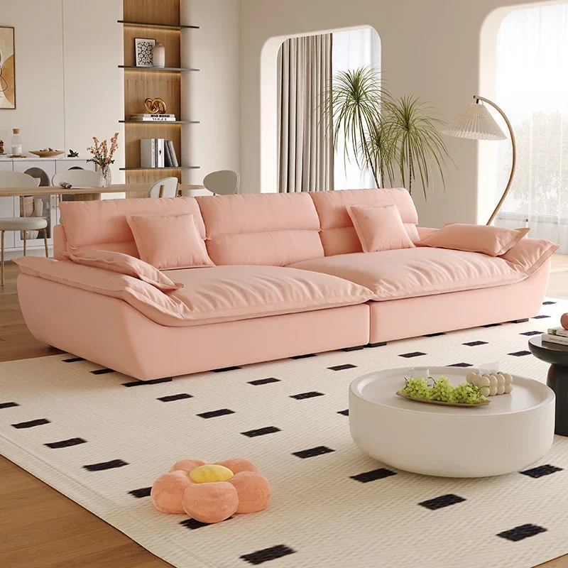 Velvet Cloud Lazy Sofa Fabric Apartment Modern Technology Cloth Lazy Sofa Cushion Large Muebles Para Salas Modernos Furniture