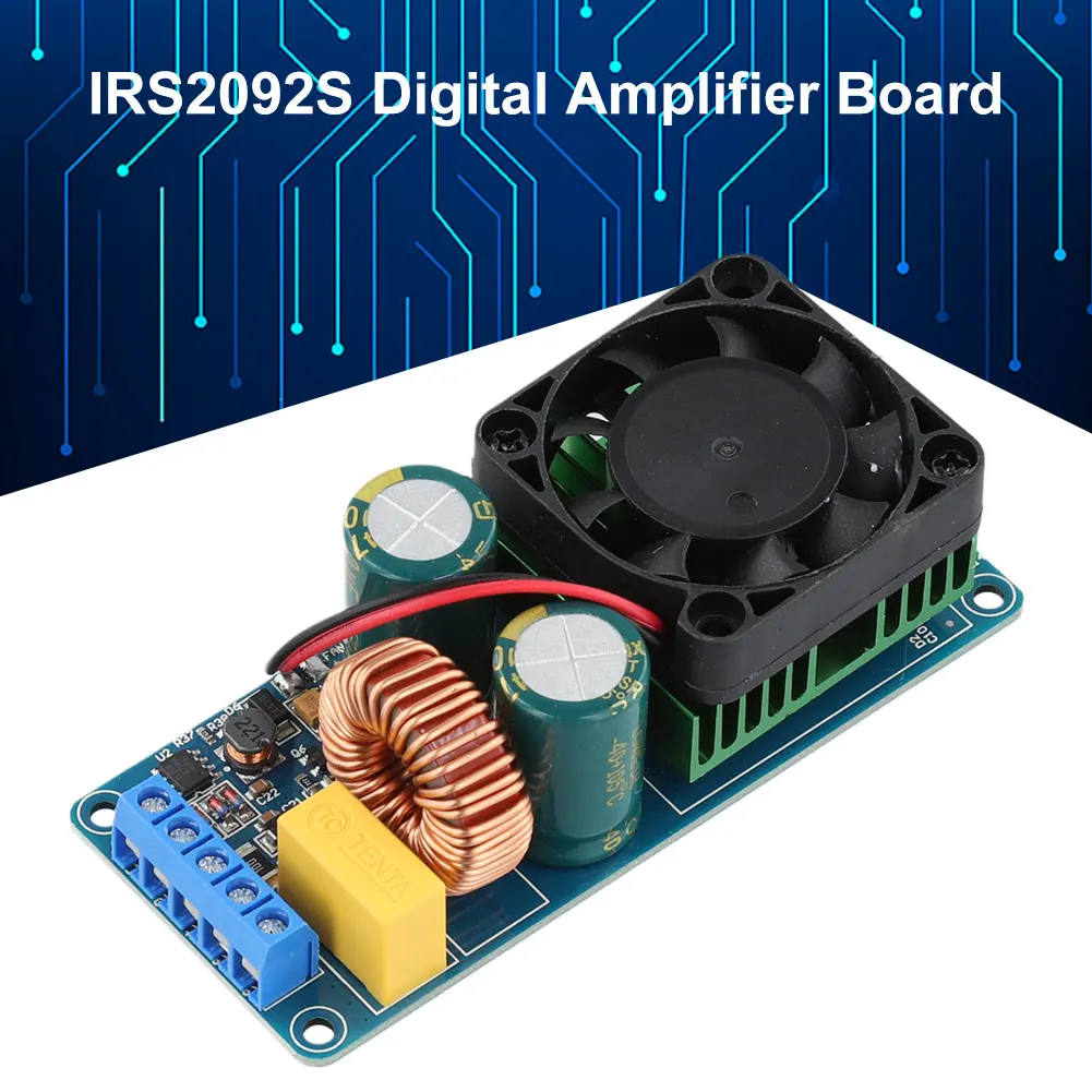 IRS2092S High Frequency Audio Amp Board 500W Mono Channel HIFI Power Amplifier Module with Speaker Protection for Car Subwoofer