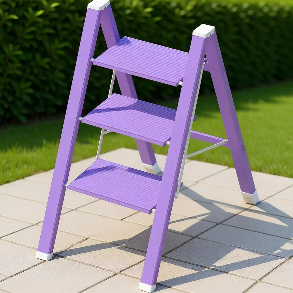 

330lb Capacity Folding Ladder for Home and Kitchen Use with Anti-Slip Steps