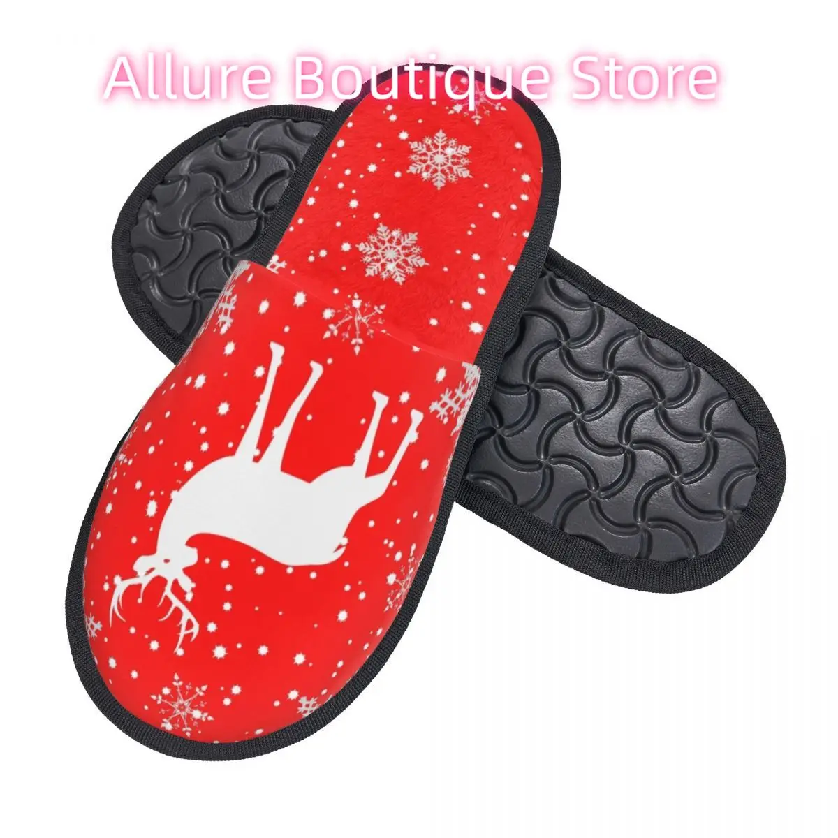 مخصص هدية عيد الميلاد شبشب منزل النساء مريح رغوة الذاكرة الانزلاق على أحذية النعال غرفة النوم