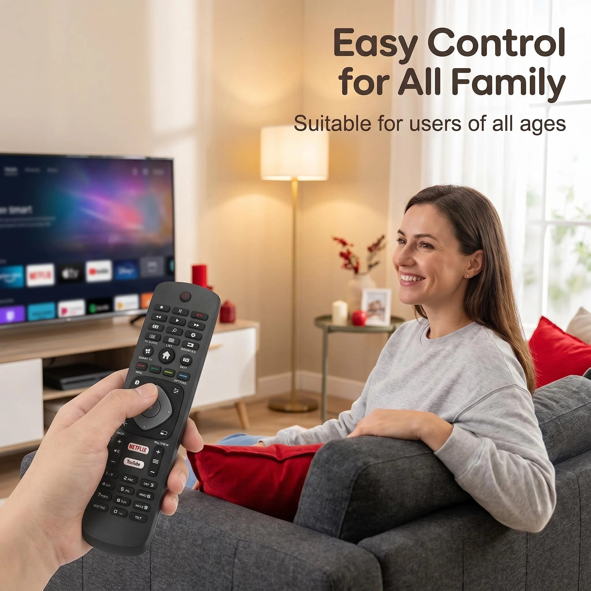 Pilot FAZV do telewizorów Philips LED 4K UHD Smart serii 43PUS 49PUS 50PUS 55PUS 65PUS, model RM-L1285+ — zdjęcie produktu 6