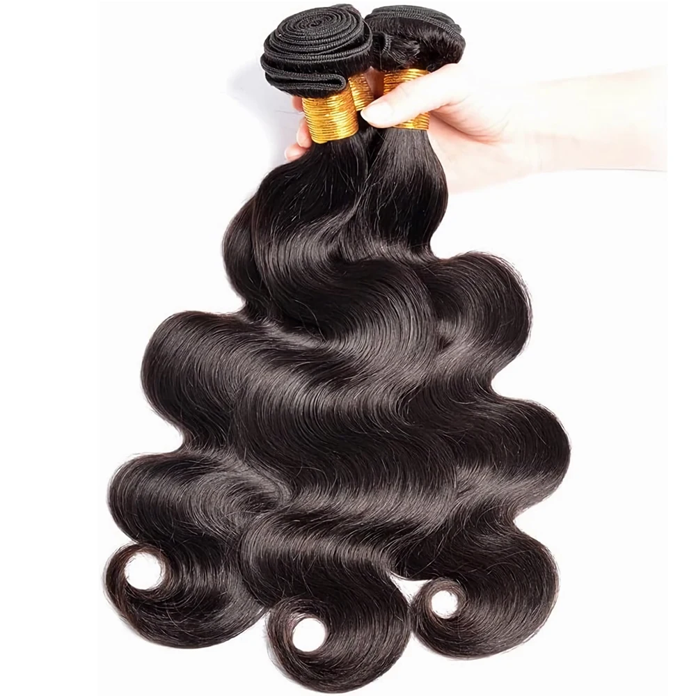 Mèches brésiliennes naturelles Body Wave 100% naturelles brutes, Extensions de cheveux épais 16A, lot de 1/3/4 pour femmes, livraison rapide