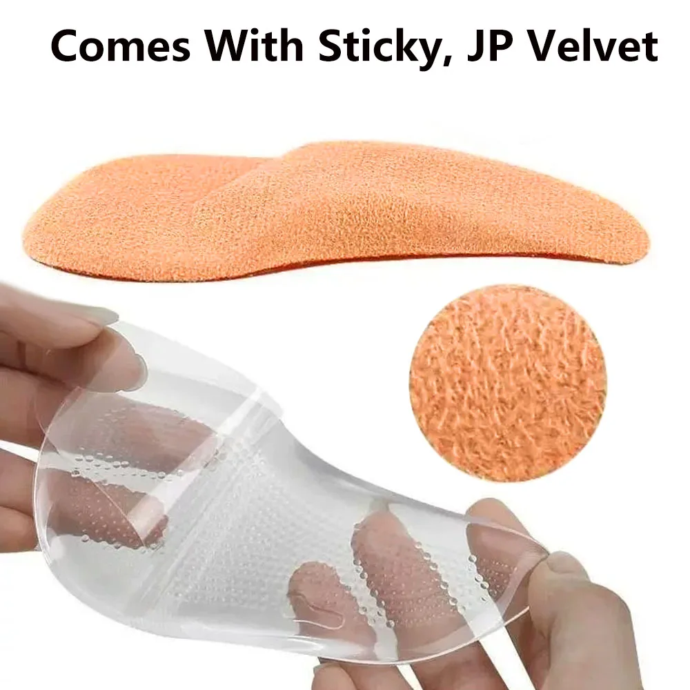 Medical Grade Silicone Orthotic Insoles for Flat Feet Arch Support Plantar Fasciitis Relief Shock Absorption Gel Shoe Inserts