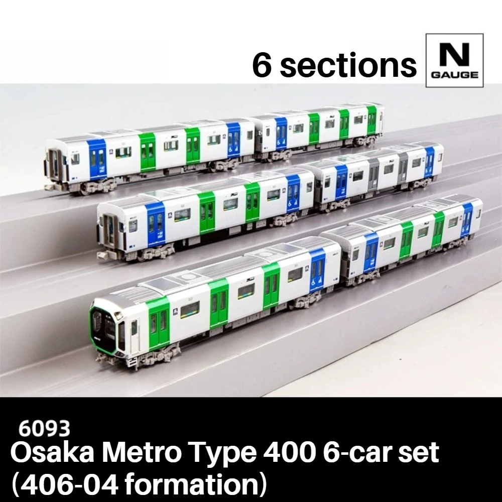 N Type 1/160 Scale Osaka Metro Type 400 Electric Train Two Models Available 6093 and 6094 6 Car Train Set Boys Toy Gift