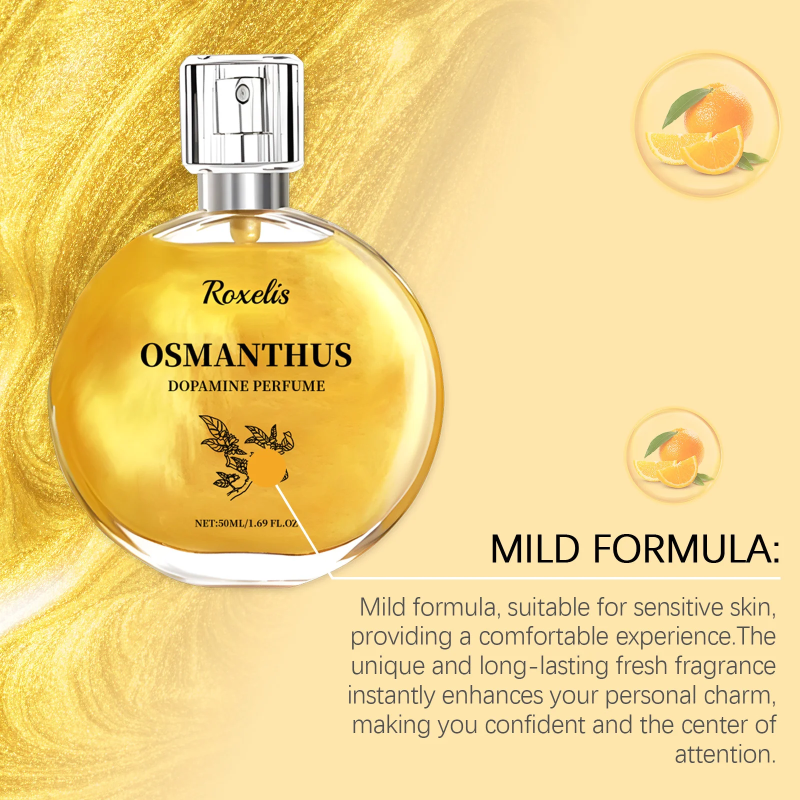 عطر Roxelis Women Osmanthus Fragrans Flower Perfume يجذب الرجال عطور دائمة تحسين المواعدة الثقة فيرومونات العطور