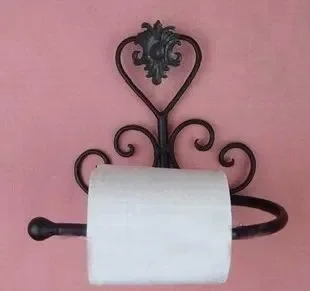 Iron Towel Paper Mount Holder Classic Bathroom accessories Vintage Toilet Roll Bathroom Wall Rack