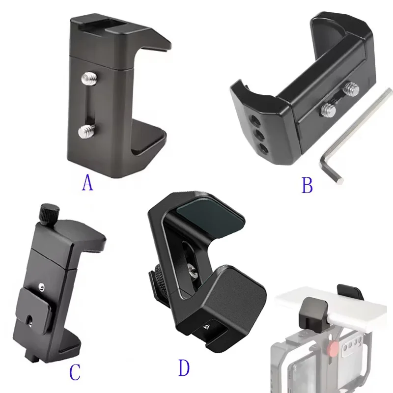 FEICHAO حامل كاميرات مراقبة عالي الجودة قوة البنك حامل مشابك عرض المدى 5 إلى 8 سنتيمتر/5.5 إلى 8.5 سنتيمتر سبائك الألومنيوم التصوير قفص تلاعب ملحق