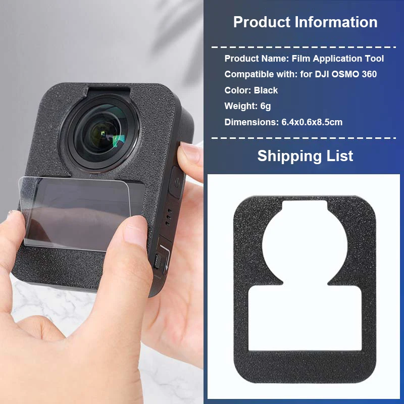 

For DJI Osmo 360 Camera HD High-Definition Tempered Glass Screen Protector Easy Installation Kit