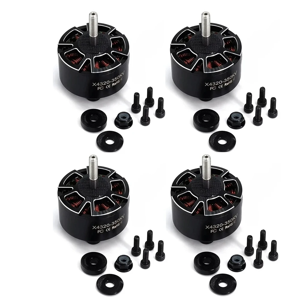 Caliente EP 1/4 Uds X4320 4320 350KV Motor sin escobillas 3-12S bajo ruido alta velocidad de largo alcance X-Class RC FPV piezas de modelo de Dron