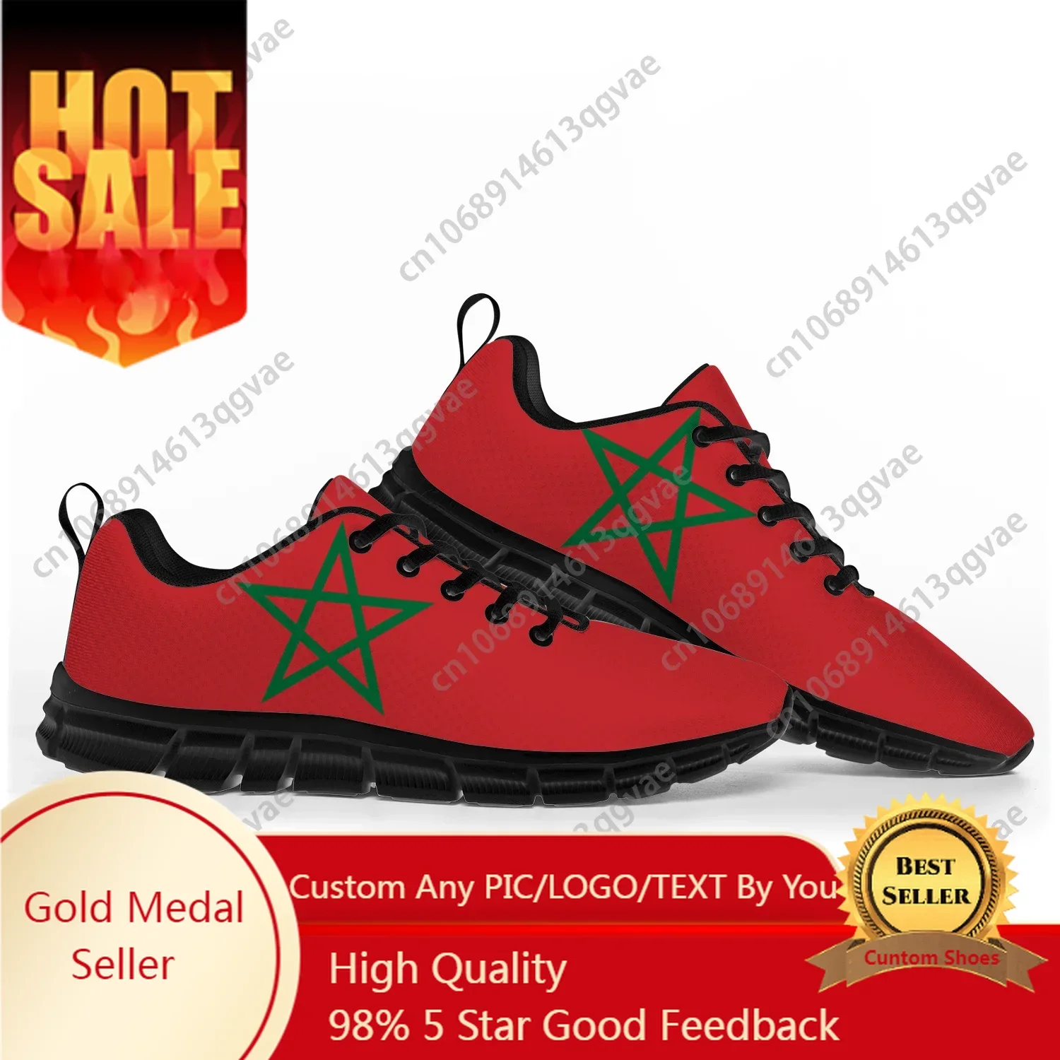 

Moroccan Flag Sports Shoes Mens Womens Teenager Sneakers Morocco Casual Custom High Quality Couple Shoes