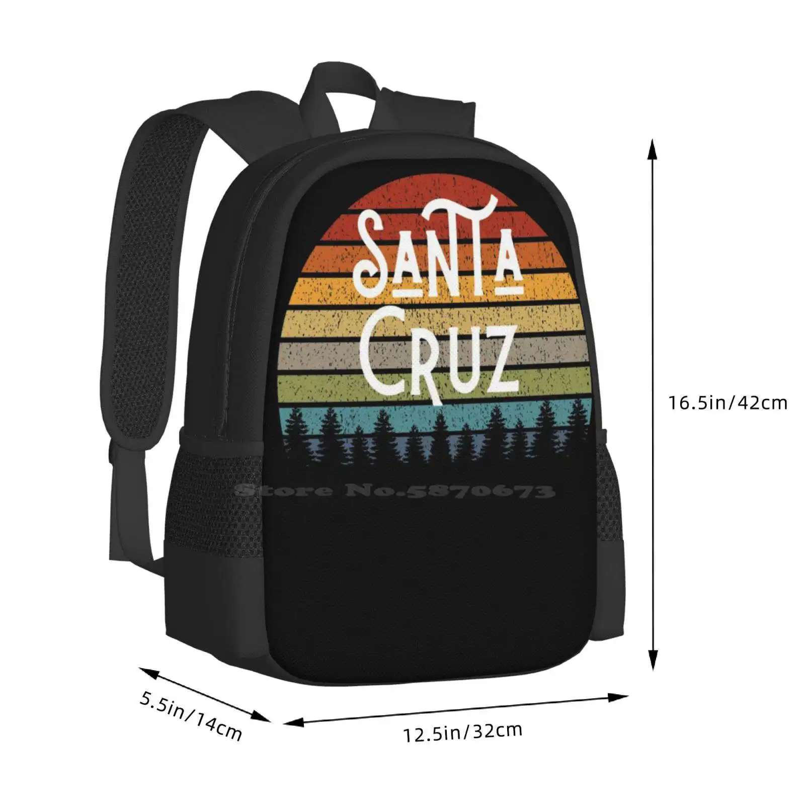 Sac à dos Surf California Bay pour adolescents, design à motifs, sacs Apchassis California Bay, équipement de surf, chapeau de skate, cadeaux