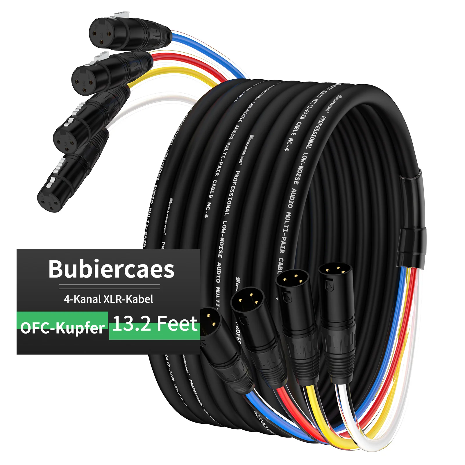 Professional 3 Pin XLR Multi-Media Cable Male to Female Balanced Audio Extension Cord for 2 4 6 8 12 16 Channels