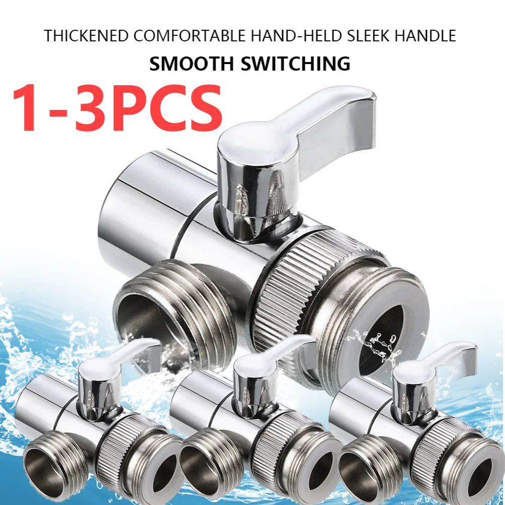 1-3 Stück 3-Wege-Duschkopf Waschbecken Splitter Umlenk ventil Anschluss kopf Wasserhahn drei Funktions schalter Adapter Bad zubehör