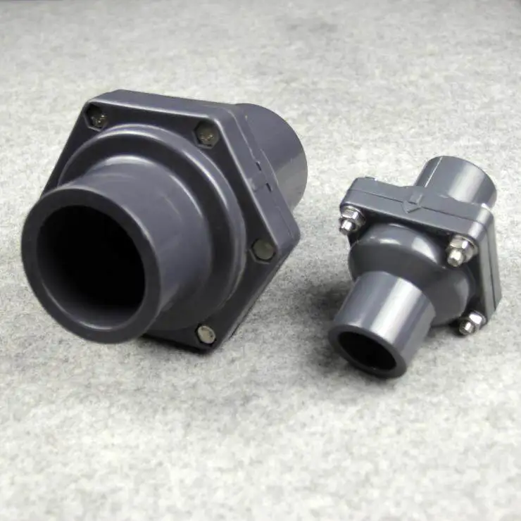 PVC Check Valve UPVC Swing Type Non Return Valve One Way Backflow Preventer for Water Pipe 25mm to 200mm DN20 to DN200