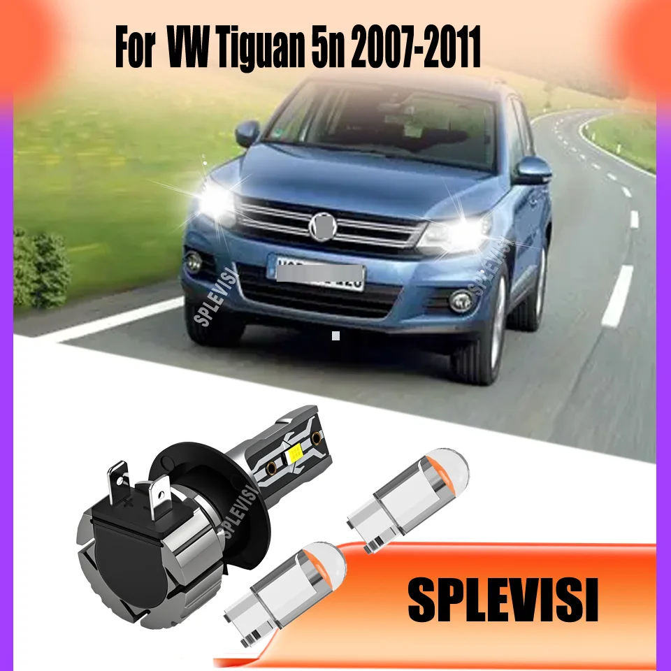 

LED H7 499 Headlight Bulb Mini Wireless 6000K CSP Car Lamp Perfect Beam Pattern For VW Tiguan 5n 2007 2008 2009 2010 2011