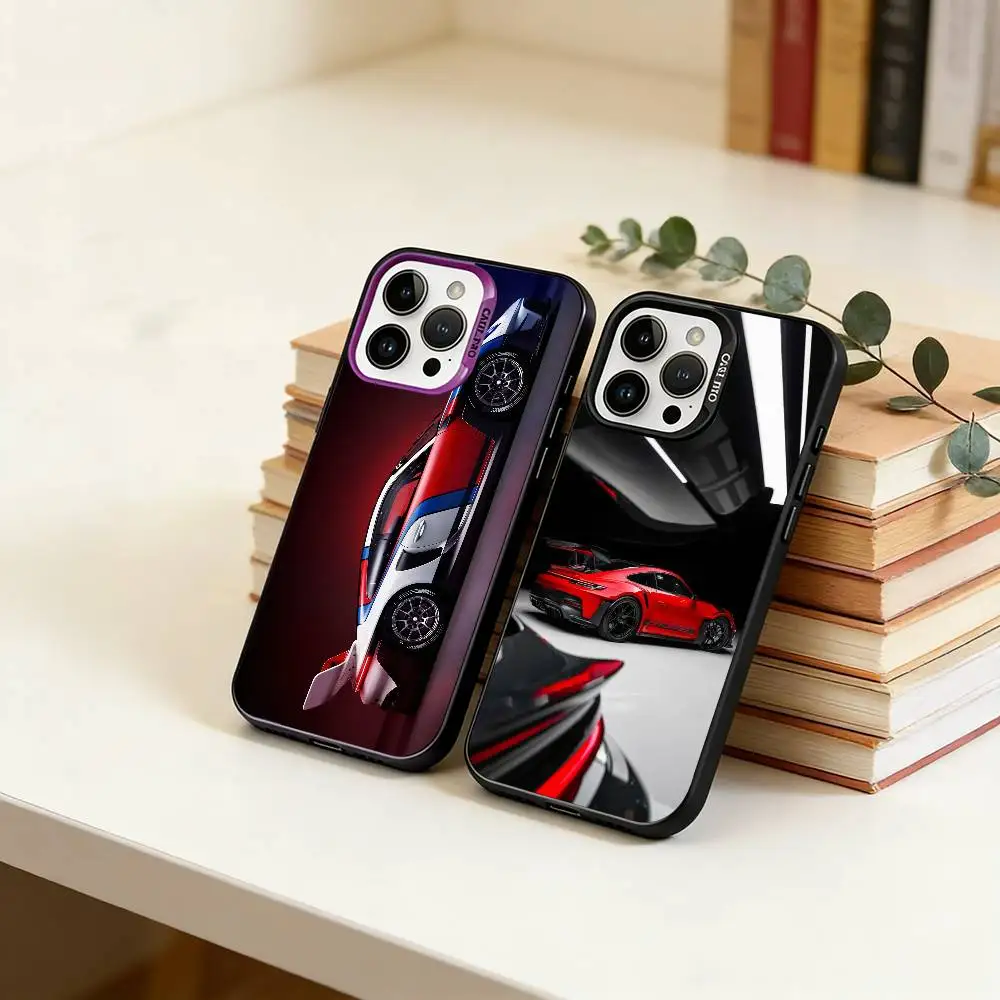 

GT3 car Phone Case For iPhone 17,16,15,14,13,12,11 Plus,Pro Max,XS,Colorful Silver Phone case Funda Cover