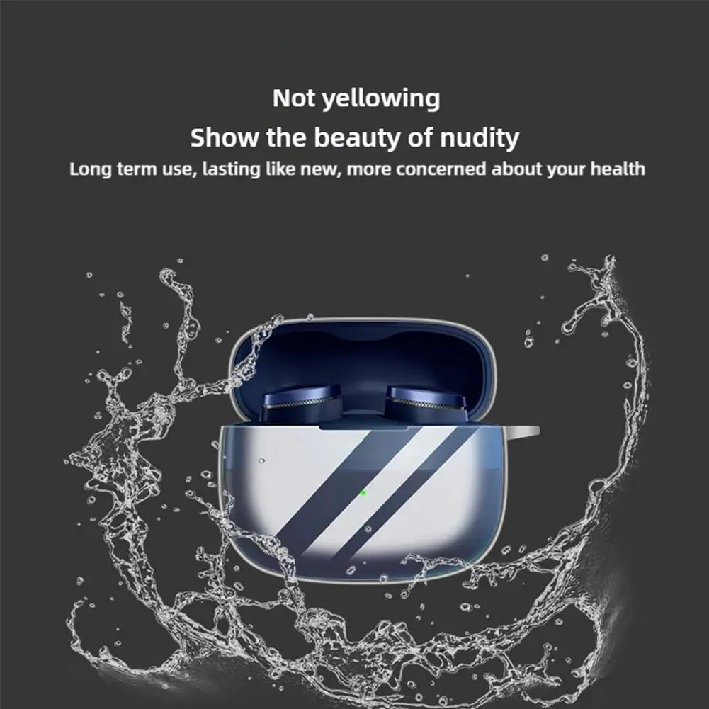 Para b & w pi8 capa protetora transparente material tpu macio anti-queda anti-risco à prova de choque sem fio bluetooth fone de ouvido capa