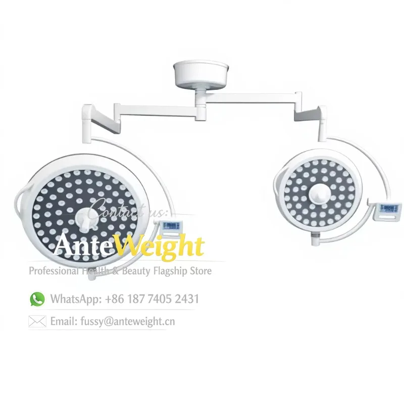 Electric Double Head Surgical Lamp Shadowless LED  Light with 40000-160000Lux Wall Mounting for Operation Lighting