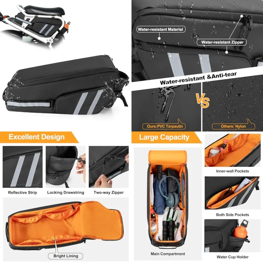 

Water-resistant Under Seat Bag Compatible with Honda Ruckus 2010-2024 Scooter, Cling to Side Frame Box Scooter Under Seat Organ