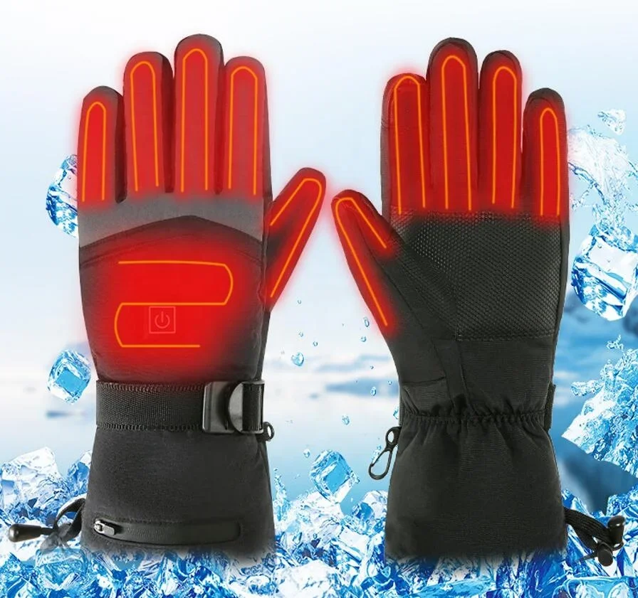 OEM Factory 8h long winter Electric Battery Hand Warmer Powered Heated Gloves for Outdoor Gloves Skating Skiing