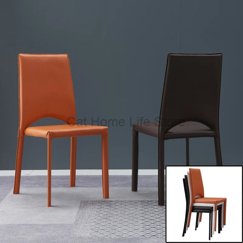 

Metal Black Living Room Chairs Luxury Nordic Ergonomic Bedroom Leather Floor Minimalist Chairs Office Cadeiras Home Supplies