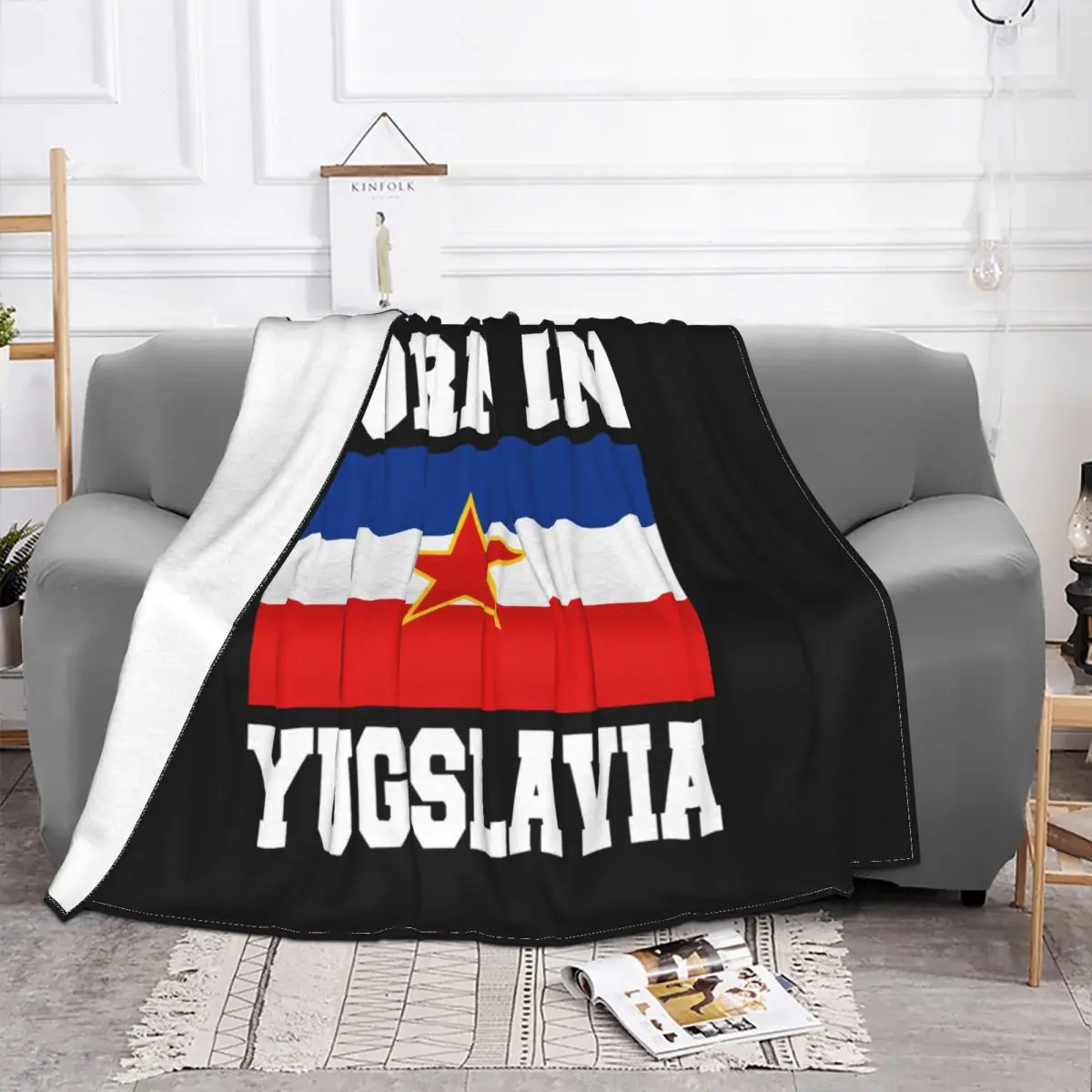 Born In Yugoslavia Jugoslavija Yugonostalgic Made In Flag Blanket Thick All Season Faux Fur Mink