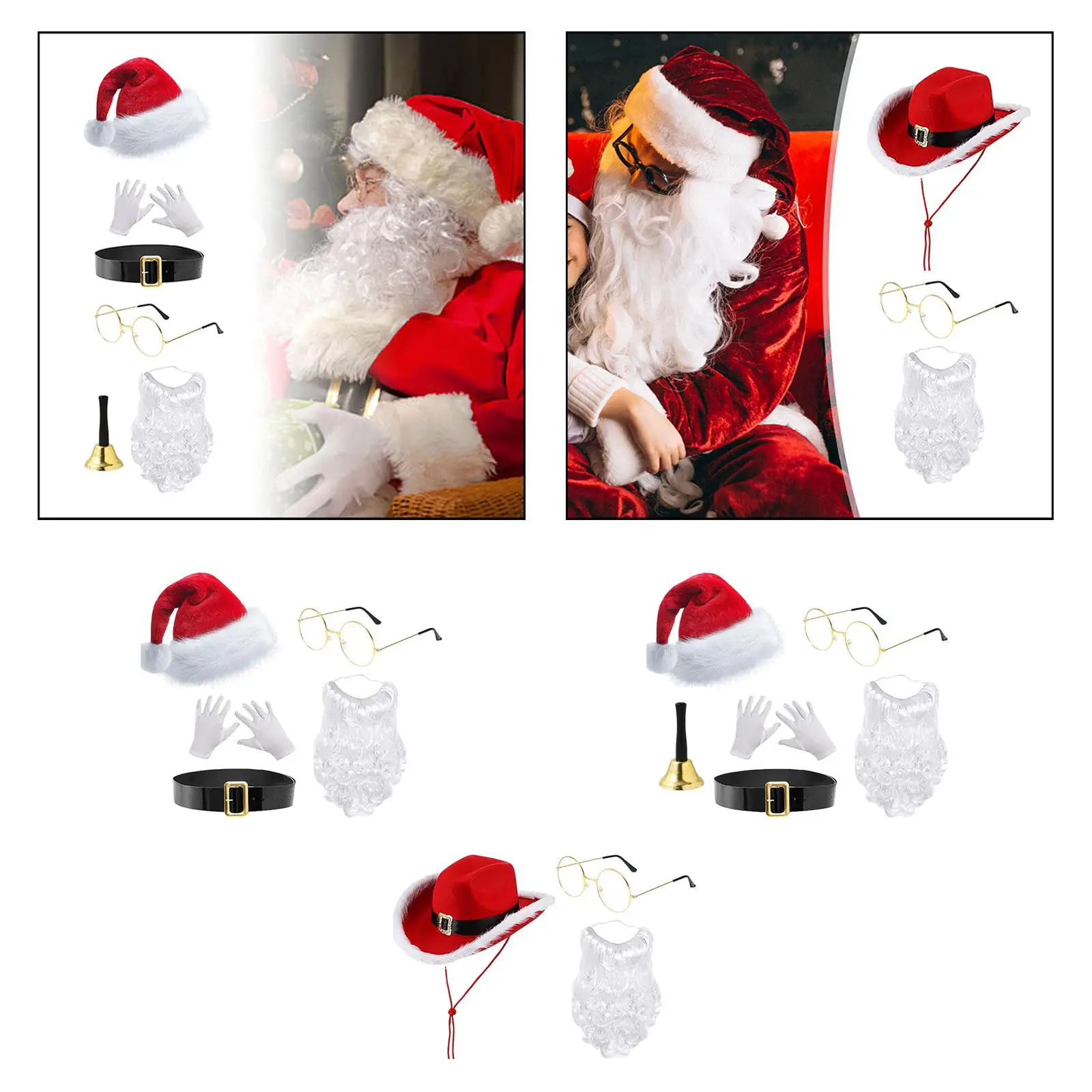 Christmas Santa Claus Costume Accessory Portable Men Women Lightweight Creative