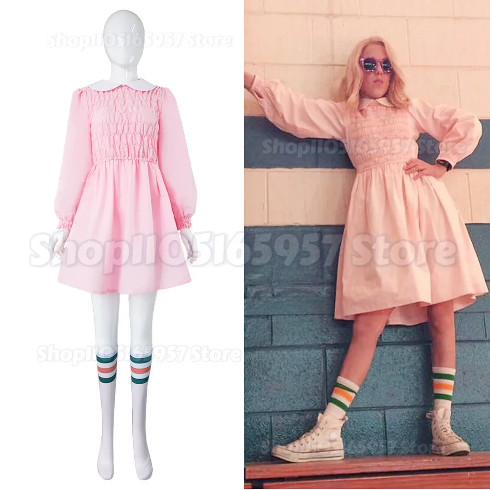 

NEW Eleven Cosplay Costume TV Pink Dress ST11 for Adult Kids Women Girls Outfits Fantasy Halloween Carnival Party Suit