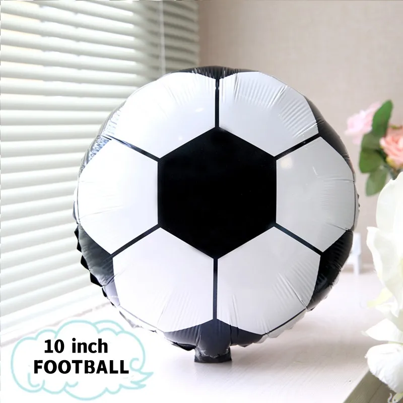 Mini Football Shape Foil Balloons Theme Party Background Decoration Children\'s Birthday, Helium Balloon for Baby Shower 5 PCs/Lo