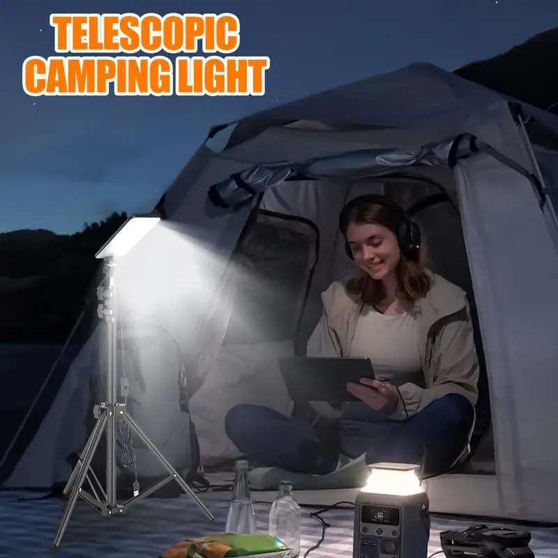 

Telescopic LED Camping Lights Telescopic Tripod Barbecue Lamp Adjustable Tripod Lamp For Night Fishing Work Camping And Barbecue
