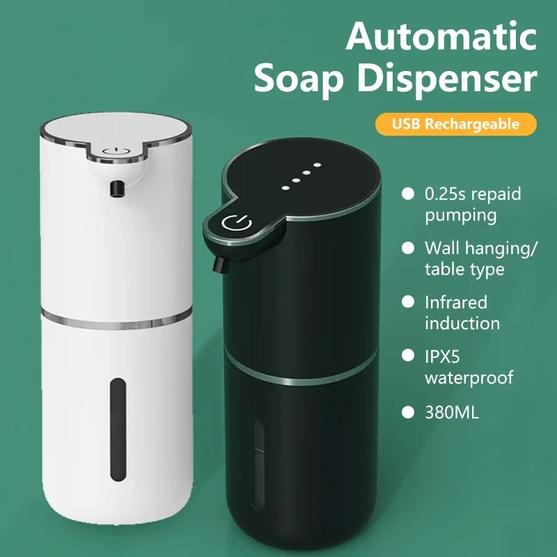 

Touchless Light Display No-Press Electric Liquid Foam Cleaner Pump Smart Infrared Automatic Sense Bathroom Soap Dispenser