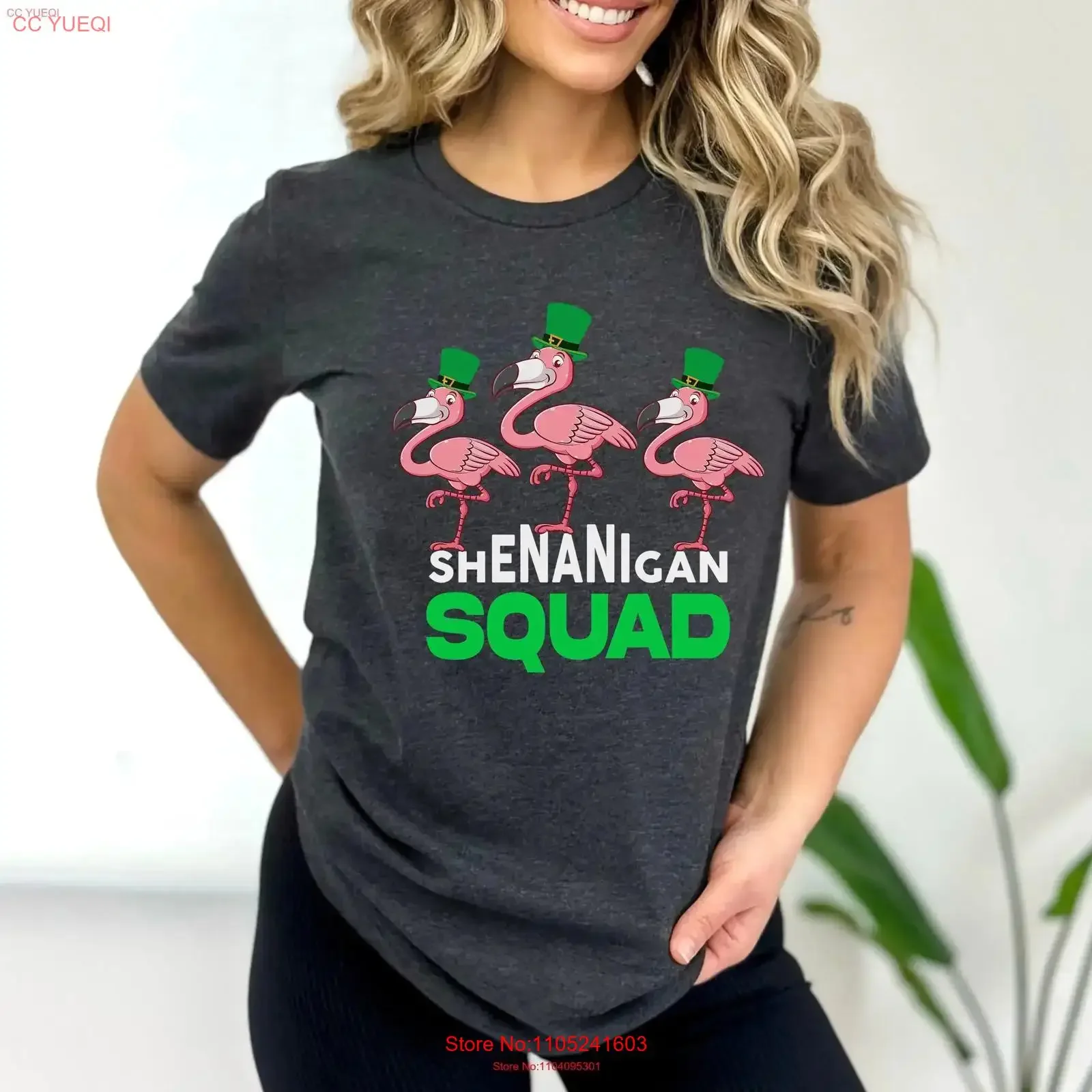 St Patricks Day Shenanigans Flamingo Squad T Shirt Matching Shamrock Drinking Party Pattys vintage Washed graphic fashion Soft