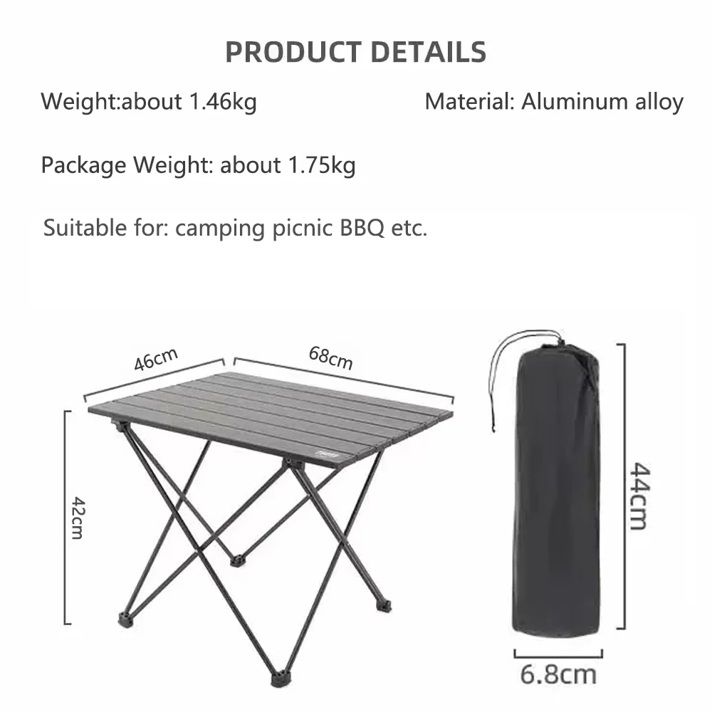 TARKA Outdoor Camping Klaptafel Feest Picknick BBQ Draagbaar Opvouwbaar Bureau Ultralichte aluminium draagbare tafel met hoge sterkte - afbeelding 1