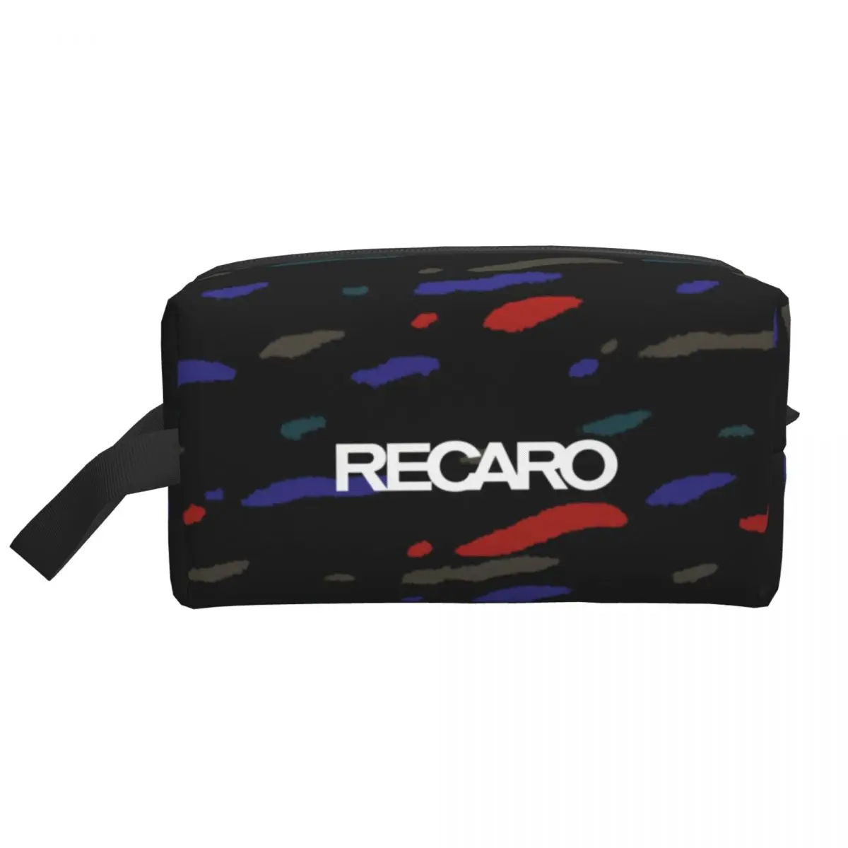 Custom Confetti 90s Seat Pattern Recaros Makeup Bag Women Travel Cosmetic Organizer Kawaii Storage Toiletry Bags
