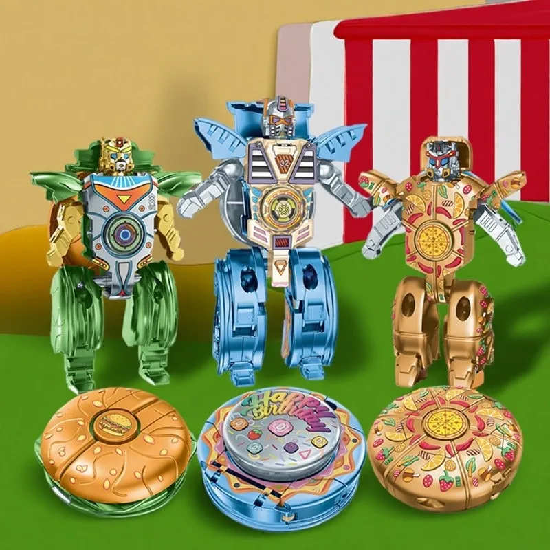 Creative Robot Transformation Food Fidget Spinner Hand Spinner Toys Antistress Stress Relief Adult Sensory Toys For Kids Gift