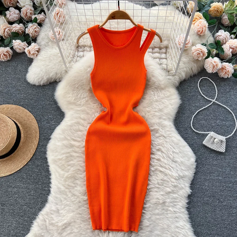 المرأة مطاطا أكمام محبوك فستان قصير الصيف مثير قطع الخصر حزمة التفاف الوركين فستان قصير السيدات فستان الشمس الطرف #1
