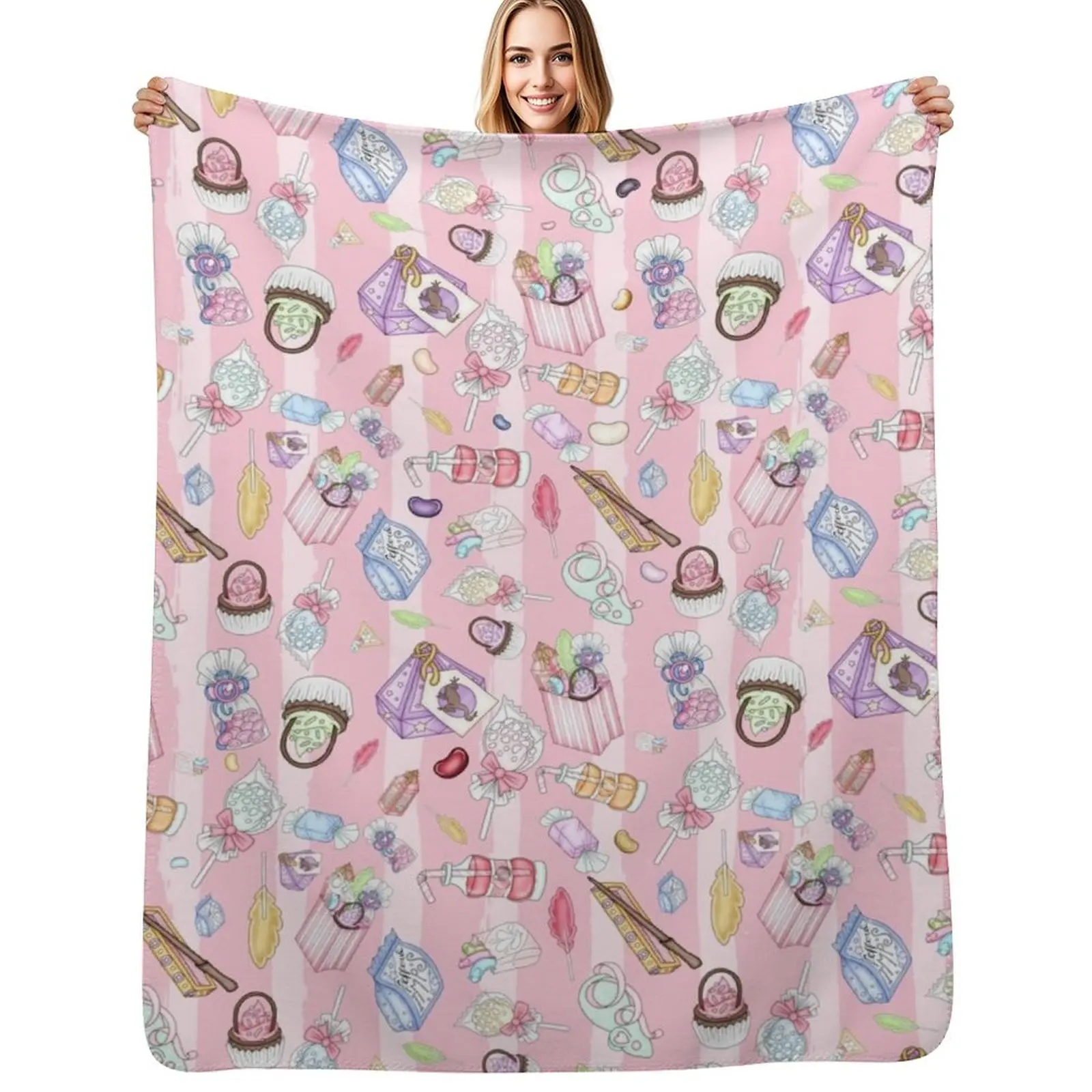 

Honeydukes Wizarding Sweet Shop Throw Blanket Soft Bedroom Blanket for Night Sleeping