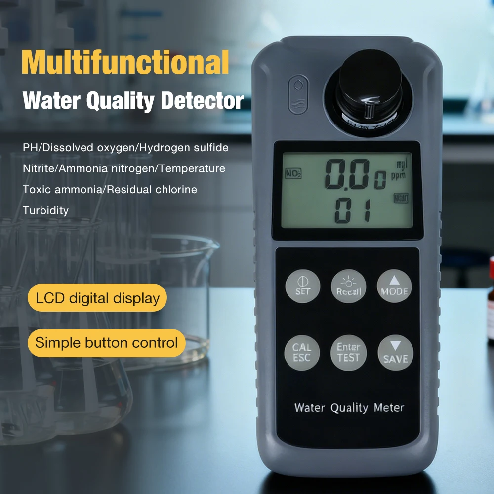 Multiparameter PH Hydrogen Sulfide Nnitrite Ammonia Nitrogen Residual Chlorine Meter 0.00-1000NTUTurbidity Meter