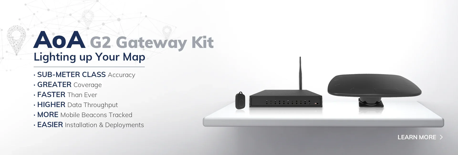 Sub-meter Indoor Personnel Positioning Gateway Kit AOA Tech BLE 5.1 Real-time Data Transmission Long Broadcast Range