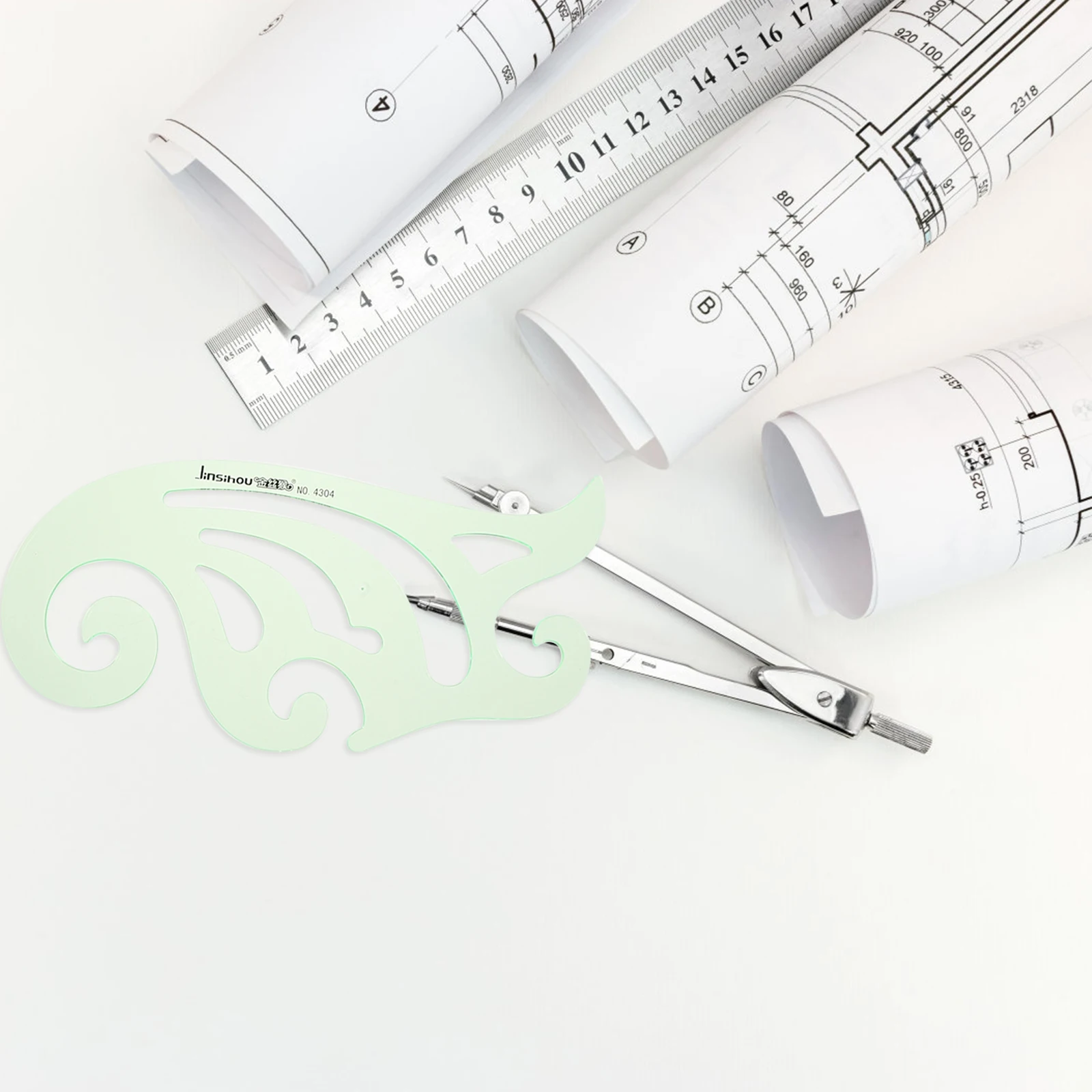 

6PCS Drawing Template Ruler Plastic Quilting Multipurpose Geometric Painting Geometry Hollow Measuring Tool for Artists