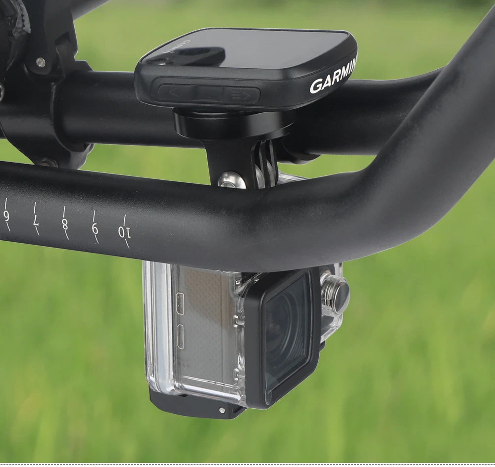 Deemount Fahrradcomputerhalter Ständer TT Lenker Tachohalterung inkl. 3 Adapter für GARMIN Bryton Wahoo, passend für GoPro-Kamera – Detail 15